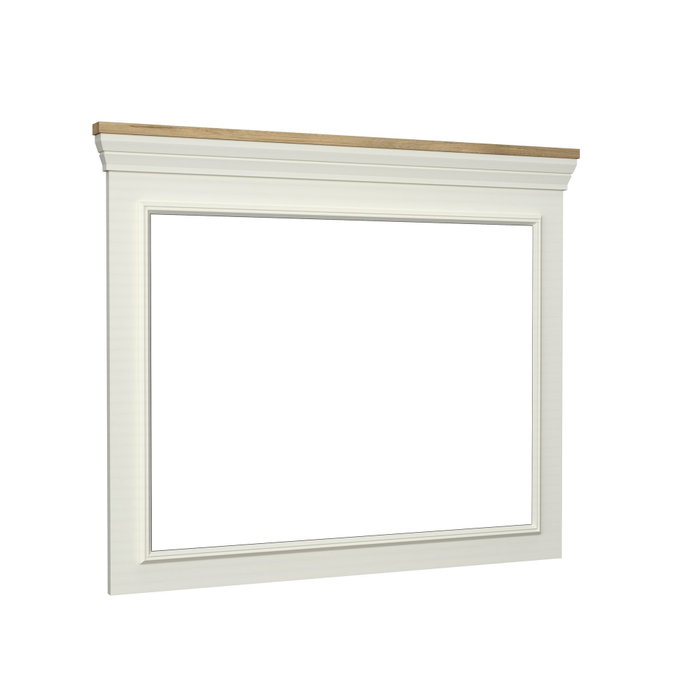 Hanah Home Espejo Decorativo de Tablero de Partículas Crema y Roble Hanah Home Espejo Decorativo de Tablero de Partículas Crema y Roble
